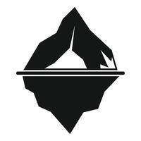 Large iceberg floating with hidden underwater part vector