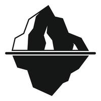 Large iceberg floating with hidden ice below water line vector