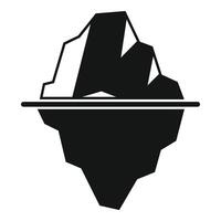 Iceberg floating representing hidden danger concept icon vector