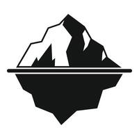 Big iceberg floating in ocean with its hidden part vector