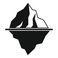 Large iceberg floating in ocean with underwater part vector