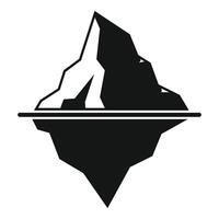 Large iceberg floating with hidden underwater danger vector