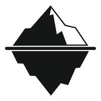 Iceberg floating showing visible and hidden danger vector