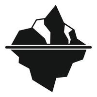 Large iceberg floating with small tip above water vector