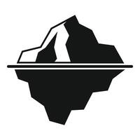 Large iceberg floating with its hidden part submerged vector