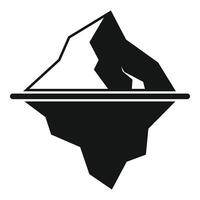 Large iceberg floating with hidden underwater part vector