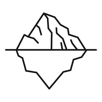 Iceberg floating showing visible and hidden danger vector