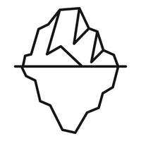 Large iceberg floating with hidden underwater danger vector