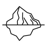 Large iceberg floating with the underwater part being much bigger vector