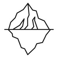 Line style icon representing an iceberg floating with a big part submerged vector