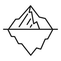Large iceberg floating with hidden underwater danger vector