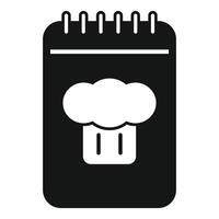 Chef cookbook notepad representing cooking recipes and cuisine vector