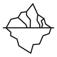 Large iceberg floating with hidden underwater part vector