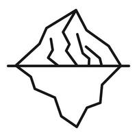 Iceberg floating showing visible and hidden danger vector