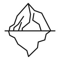 Large iceberg floating with hidden dangers lurking below water line vector