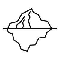 Iceberg floating with hidden danger lurking below the waterline vector