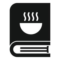Cookbook icon showing cooking and food recipes vector