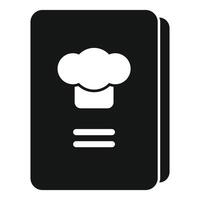 Cookbook icon showing culinary recipes for cooking vector