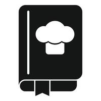 Cookbook icon representing cooking instructions and recipes vector