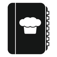 Cookbook icon showing chef hat representing culinary recipes vector