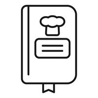 Cookbook icon with chef hat representing culinary recipes vector