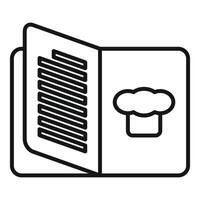 Open cookbook with chef hat for culinary recipes vector