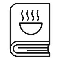 Cookbook icon representing cooking instructions and recipes vector