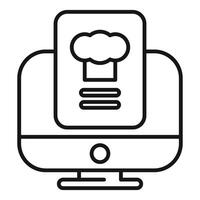 Online cooking class chef website showing culinary lesson vector