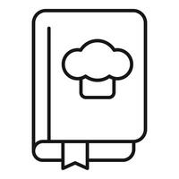 Cookbook icon representing cooking instructions and recipes vector