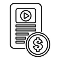 Mobile monetization platform earning money icon vector