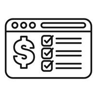 Online payment successful transaction with check marks on computer screen vector