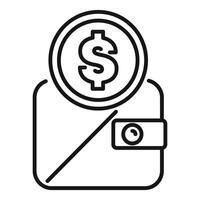 Wallet with coin showing saving money concept vector