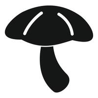 Big forest mushroom with wide cap icon showing autumn season vector