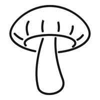 Mushroom icon representing cooking ingredient for vegan soup vector