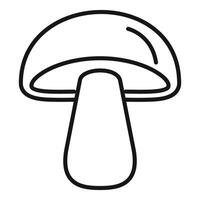 Simple line drawing depicting a mushroom with a thick stem vector