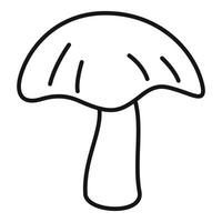 Drawing of a mushroom in black and white with simple lines vector