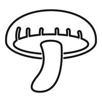 Shiitake mushroom icon showing cooking ingredient for vegan soup vector