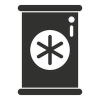 Metal barrel showing an asterisk symbol for storage and handling vector