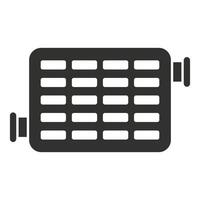 Car radiator cooling system icon showing overheating engine vector
