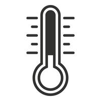 Thermometer showing increasing temperature icon vector