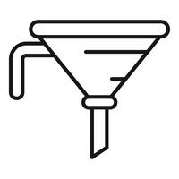 Funnel icon representing filtering and sales process vector