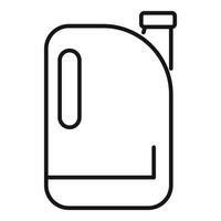 Cleaning detergent bottle with handle and measuring cap icon vector