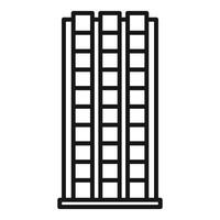 Modern office building facade with windows forming geometric pattern vector