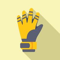 Goalkeeper glove protecting hand during soccer game vector