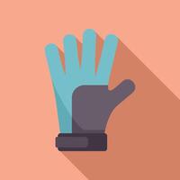 Goalkeeper glove protecting hand during sport match vector