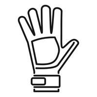 Goalkeeper glove icon showing sport protection and goalies vector