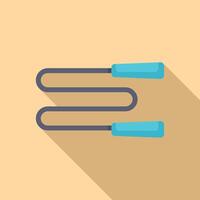 Skipping rope lying on the floor icon flat design vector