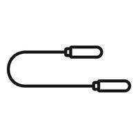 Skipping rope icon representing fitness and exercise vector