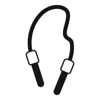 Skipping rope icon representing physical activity and fitness vector