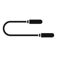 Skipping rope icon showing fitness and exercise vector